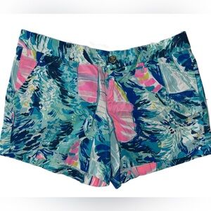 Lilly Pulitzer the Callahan short shorts 5 in inseam Sailboat Print size 12